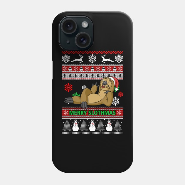 Merry Slothmas – XMAS Ugly Christmas gift Phone Case by TeeGuarantee