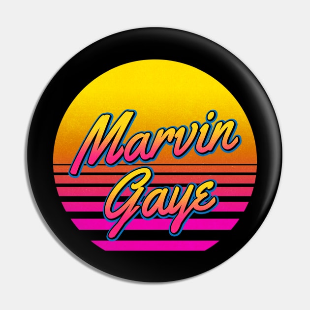 Marvin Personalized Name Birthday Retro 80s Styled Gift Pin by Jims Birds