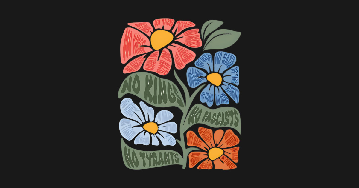 No Kings No Fascists No Tyrants No Nazis Drapeau USA T-Shirt