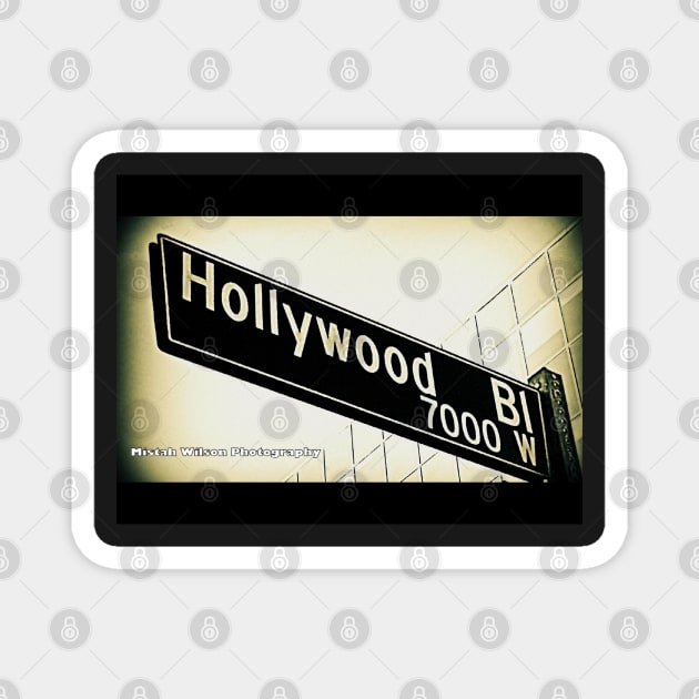 Hollywood Boulevard, Hollywood, California by Mistah Wilson Magnet by MistahWilson