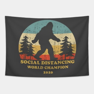 Bigfoot Social Distance World Champion Tapestry