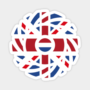 British Dutch Multinational Patriot Flag Series Magnet