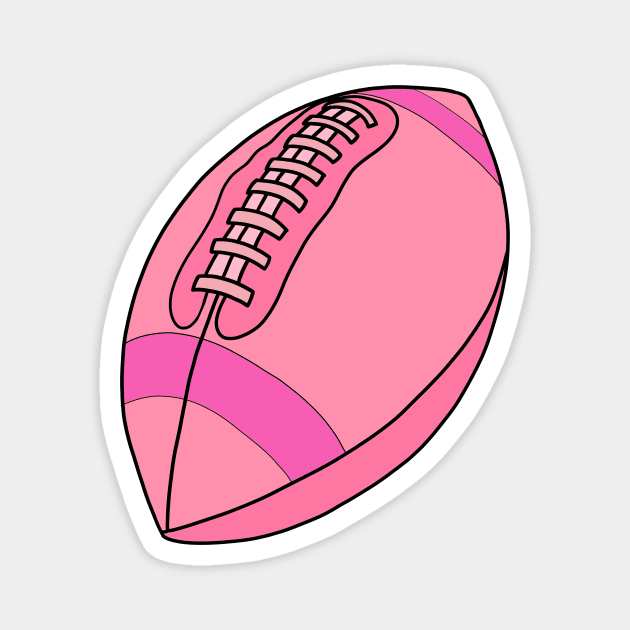 Pink football Magnet by Josh Diaz Villegas