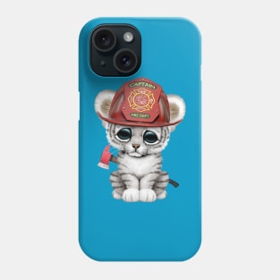 Cute White Tiger Cub Firefighter Phone Case