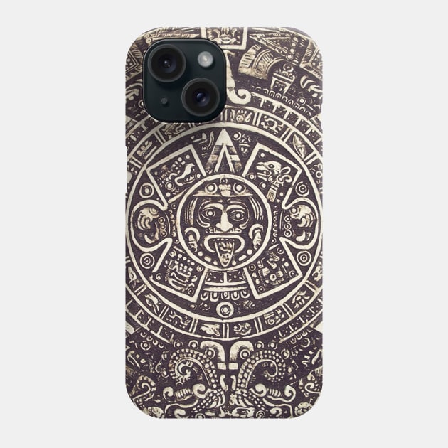 Mayan Calendar Art Phone Case by Blue Planet Boutique