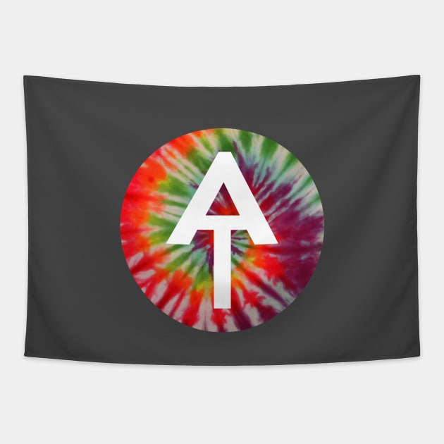 Appalachian Trail Blaze Appalachian Trail Marker Tie Dye Tapestry by PodDesignShop