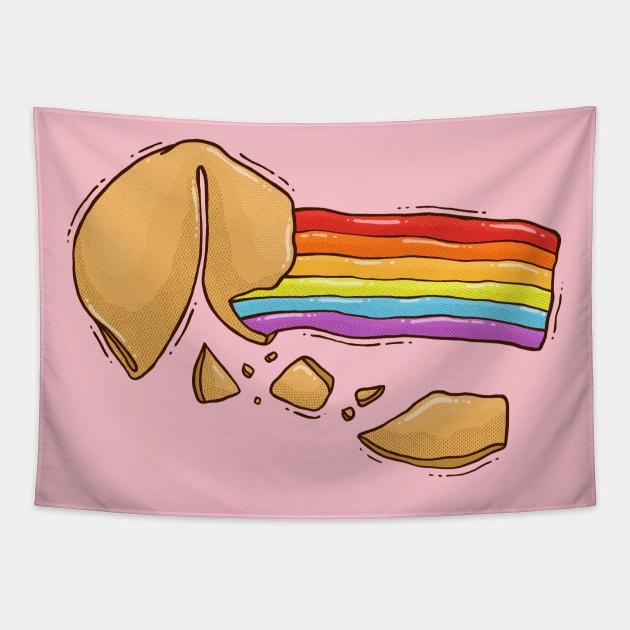 Pride Fortune Cookie Tapestry by Tania Tania