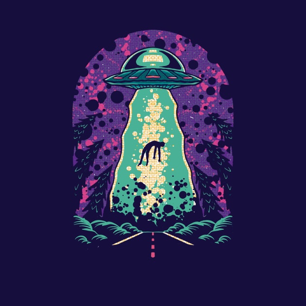 Colorful UFO Abduction // Beam Up Alien by SLAG_Creative