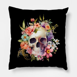 Flowery Skeltonss Pillow