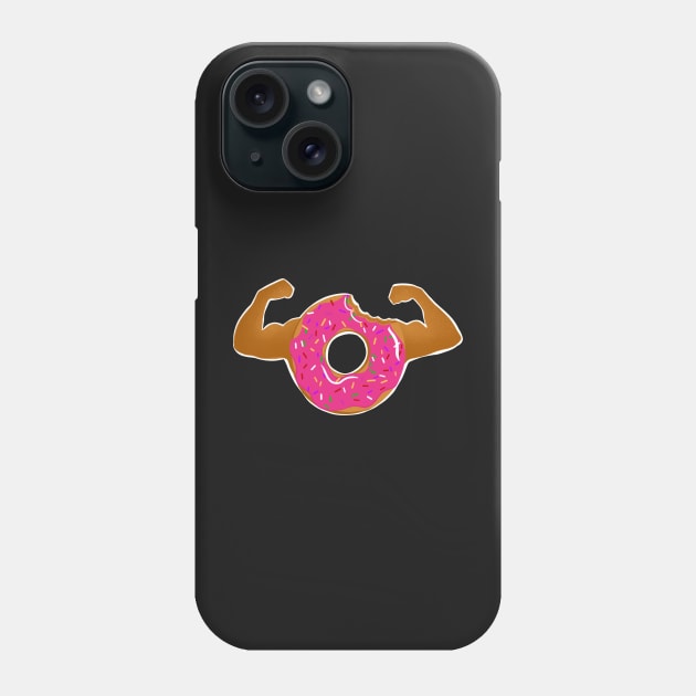 Power Donut Strong Donut with Muscles Phone Case by SusanaDesigns