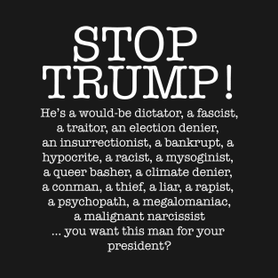 STOP TRUMP! (Ghost Version) T-Shirt