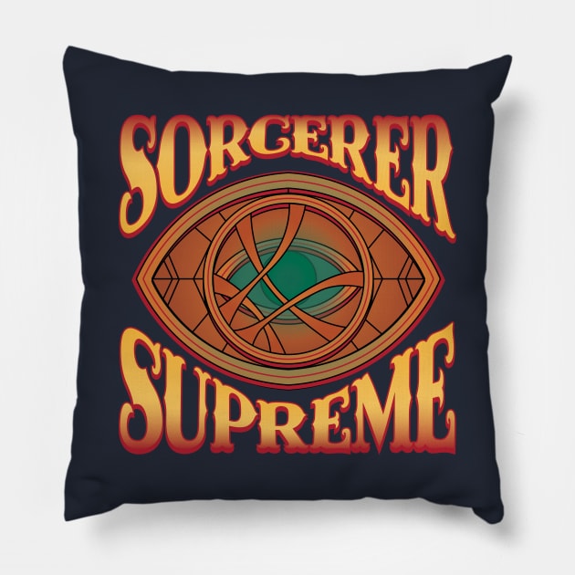 The Sorcerer Supreme Pillow by DeepDiveThreads