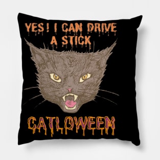 Yes! I Can Drive  A Stick Design A Funny Gifts For Halloween Party! Pillow