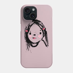 Graphic Girl Sketch Phone Case