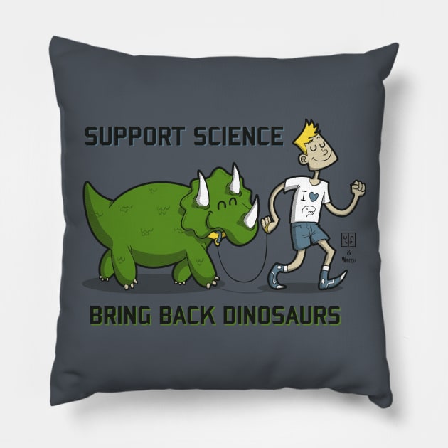Bring back dinosaurs Pillow by BITICOL