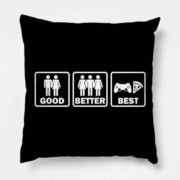 Good Better Best - Gamer Edition Pillow by Printadorable