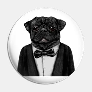 Gentleman Pug Pin