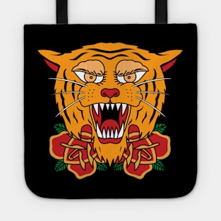 tiger and roses Tote