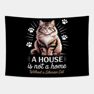 Russian Longhair Cat Sunshine Siberian Forest Cat Tapestry