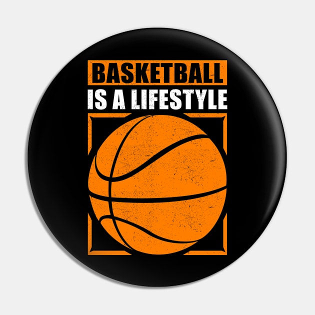 Basketball Is A Lifestyle | Basketball Player Gift Pin by Streetwear KKS