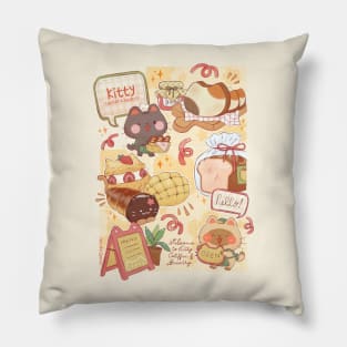 Cat Cafe and Bakery Pillow