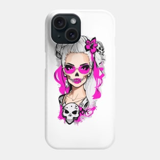 Skull Barbie Pink Glasses Phone Case