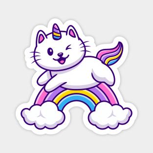 Cute Cat Unicorn Flying Magnet