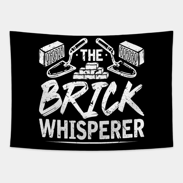 The Brick Whisperer Concrete Trowel Bricklayer Tapestry by Humbas Fun Shirts