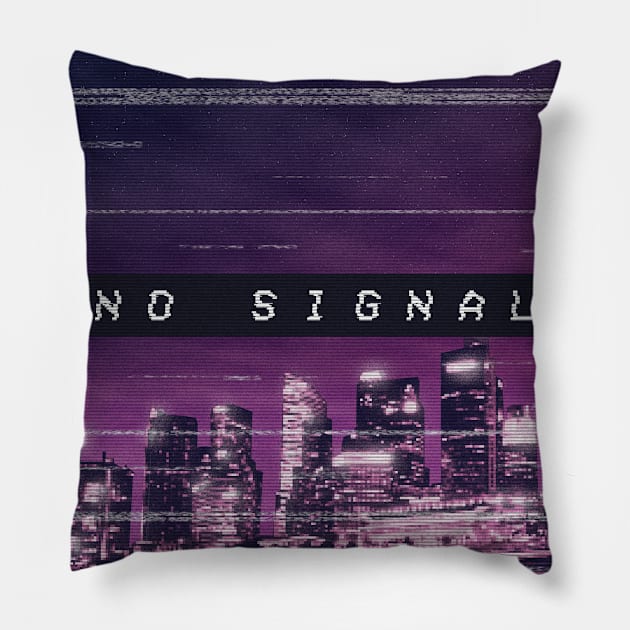 No Signal Pillow by patrickkingart