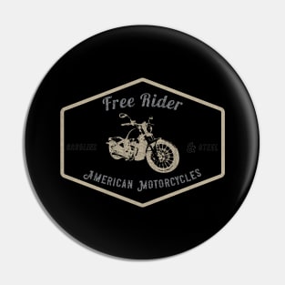 Free Rider American Motorcycles Biker Pin