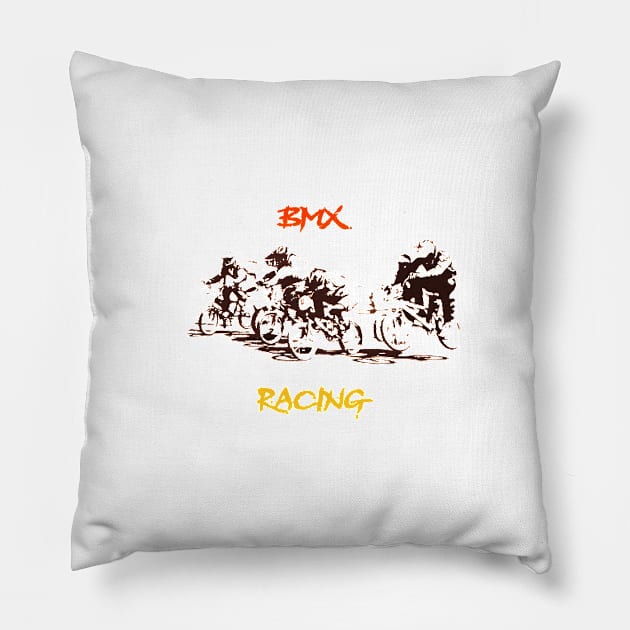 bmx Pillow by rickylabellevie