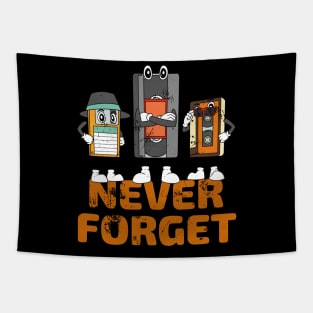 Never Forget Funny Vintage Retro VHS Tapestry