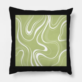 Lime green flow pattern Pillow