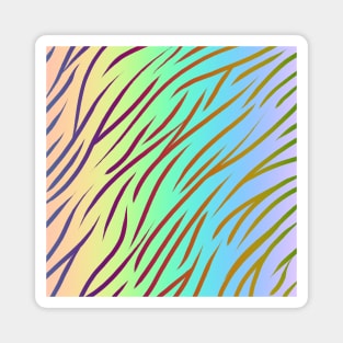 Double Gradient Rainbow Tiger Print Magnet