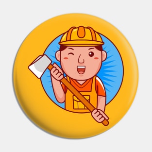 Builder Man Pin