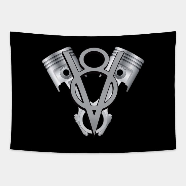 V8 Engine piston American Muscle car Tapestry by Jose Luiz Filho