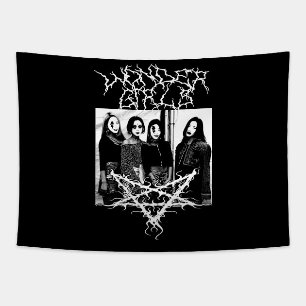 Black Metal Wonder Girls Tapestry by Karyljnc