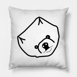 Pomeranian boo line Pillow