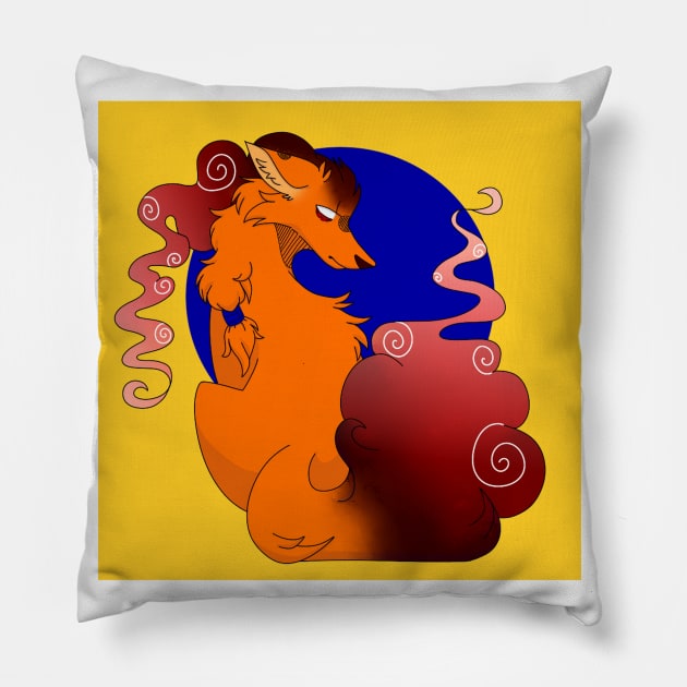 Ethereal Fox Spirit Pillow by The PortalStar Store