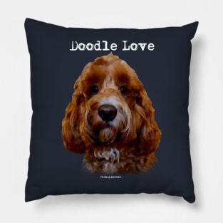 Red Doodle Dog Pillow