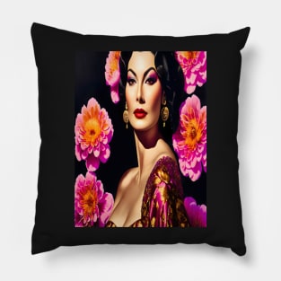 Ava Gardner Florals Pillow