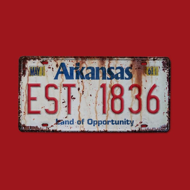 Arkansas - Land of Opportunity Plate by rt-shirts