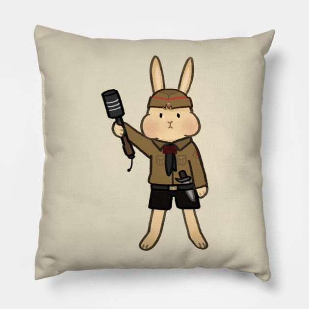 Jojo rabbit Pillow by ballooonfish