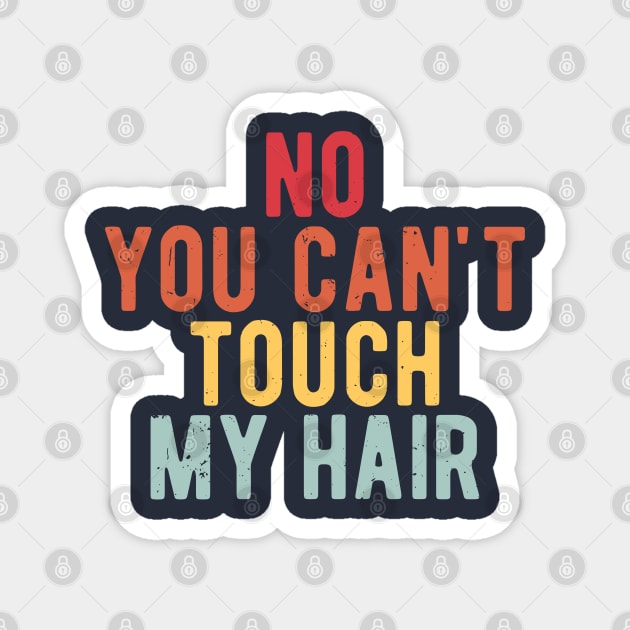 funny quote  no you cant touch my hair vintage humor meme Magnet by Gaming champion