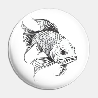 Monochrome carp Pin