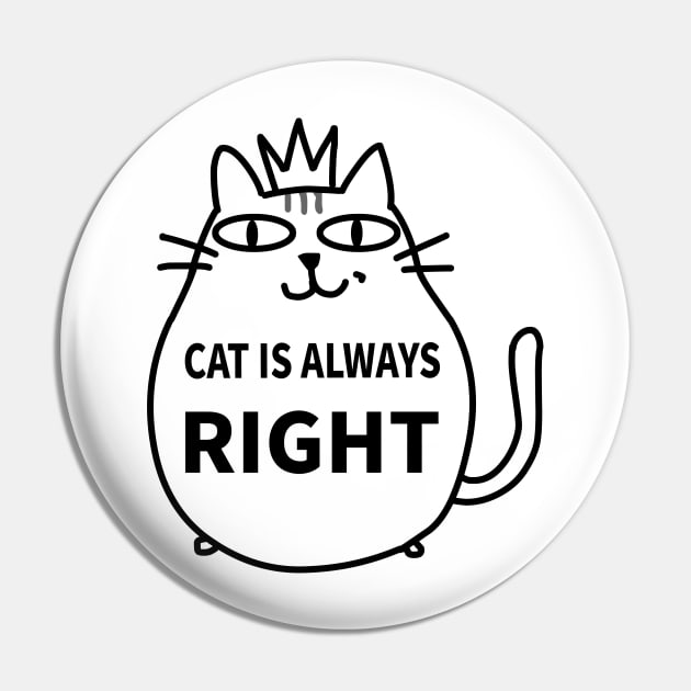 Cat is always right Pin by MoreThanThat