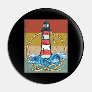 Lighthouse Sea Seagull Coast Shipping Vintage Pin