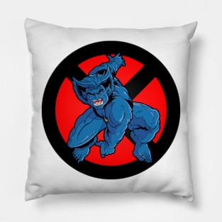 Blue Furry Guy Pillow