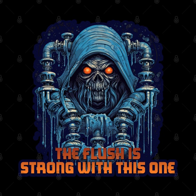 The Flush is Strong With This One - Funny Plumber Design by DanielLiamGill