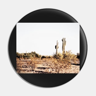 Cacti, Desert, Landscape, Sky, Nature print Pin